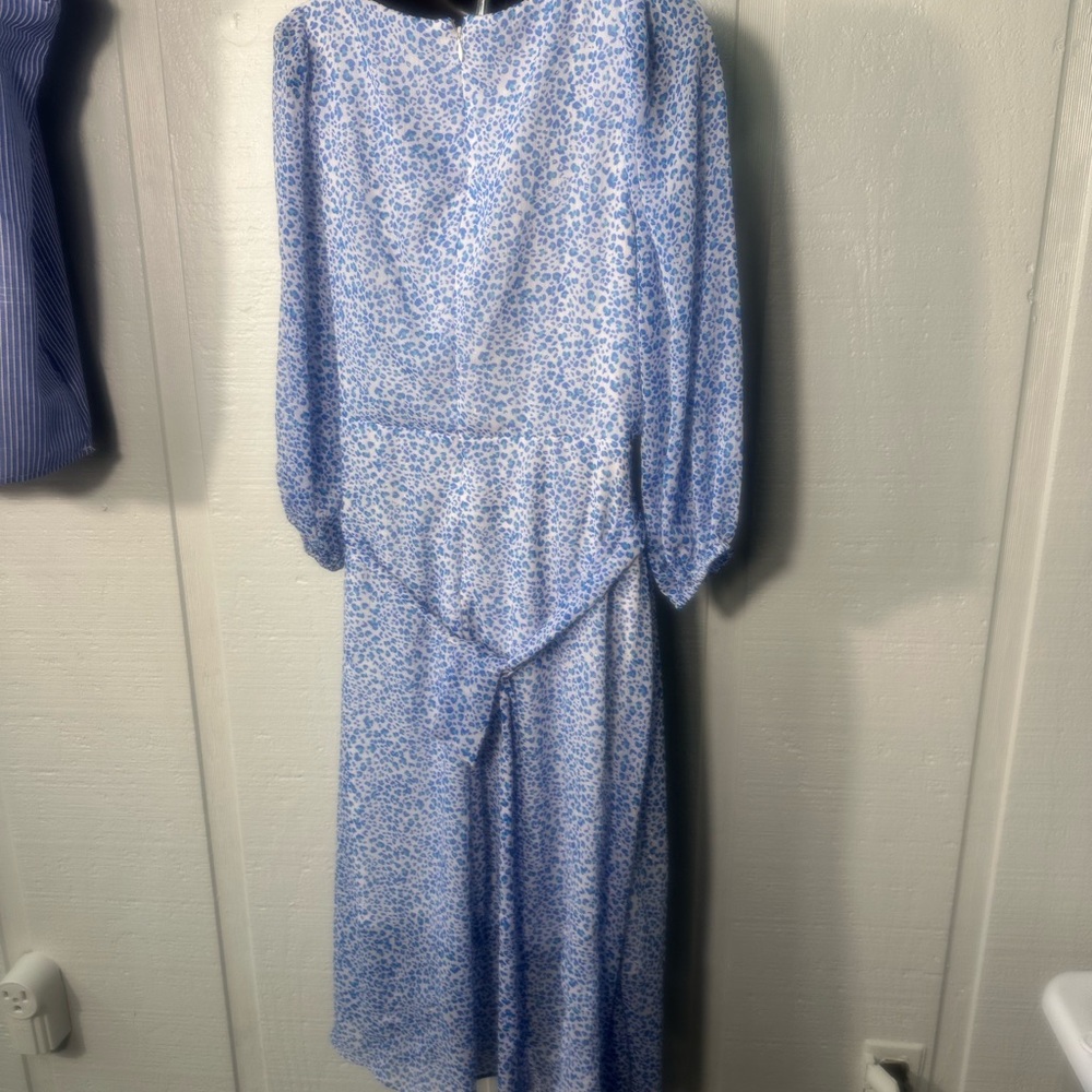DKNY Blue and White Dress Size 10 EUC - Picture 6 of 8